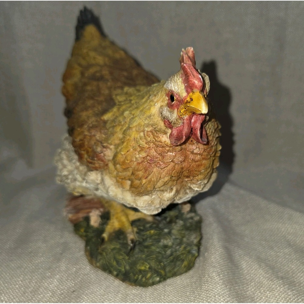 Vintage Resin Rooster Standing Garden Statue Garden/Home Decor Farm Display 7 in